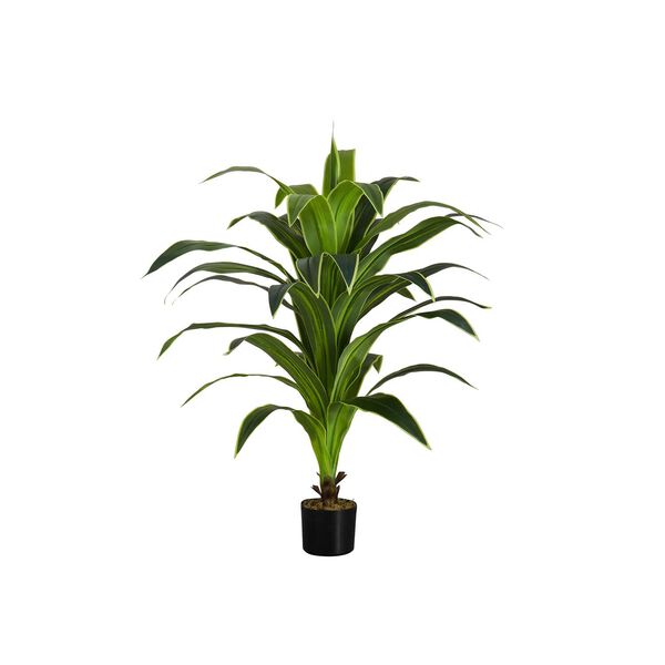 Black Green 47-Inch Indoor Floor Potted Real Touch Decorative Dracaena Artificial Plant, image 1